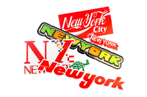 New York sticker -Red clay-